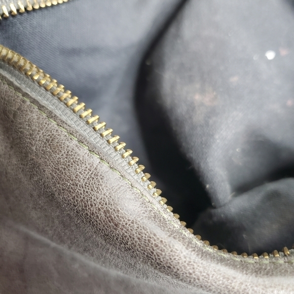 Foley & Corrina Gray Tote Bag Purse Leather - Picture 5 of 15